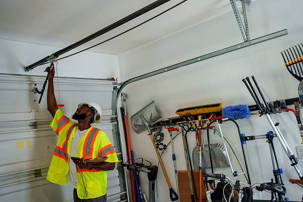 Professional Garage Door Panel Replacement technician working in Waverly, IA